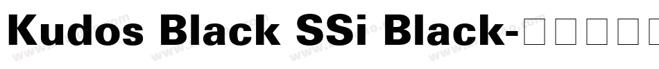 Kudos Black SSi Black字体转换